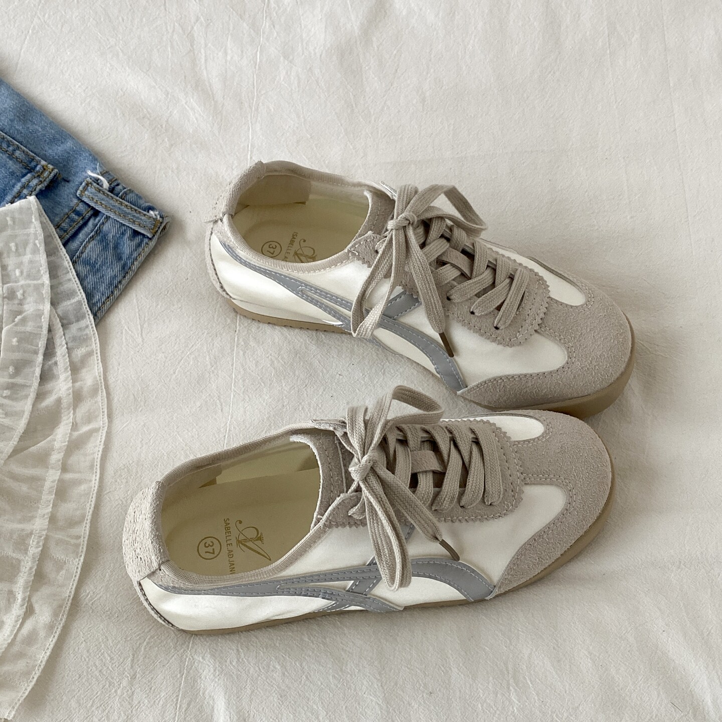 喜叔 夏季薄款粉色阿甘鞋女款2025新款平底德训鞋配裙子休闲板鞋,淘宝优惠券,粉丝福利购,淘宝优惠卷