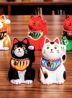 日本原装进口作舍民芸招财猫