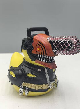 跨境电锯鸭树脂摆件朋克