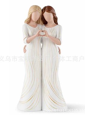 跨境新款姐妹友谊爱心摆