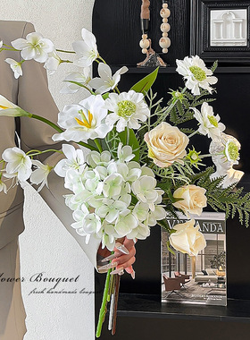 喜莱卡莫奈绣球仿真花束摆件