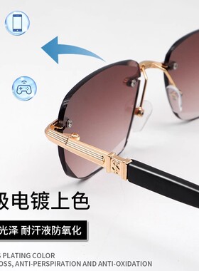 保罗雷朋厂家直销中老年高档无框老花镜高清护目防蓝光气质减龄男