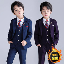 Children Suits Suit Boy Gown Flowers Child Handsome Mens Birthday Piano for Birthday Piano Show Host West Suit