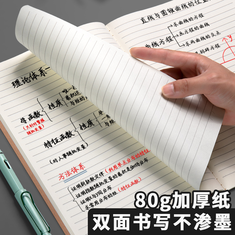 20本牛皮纸笔记本本子加厚简约大学生ins风b5横线本记事本16k空白2024年新款方格日记本网格本牛皮本记录本a4 - 图1