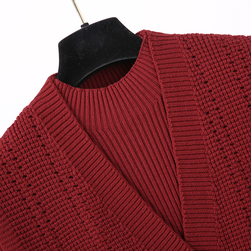 初黎旗舰店针织毛衣连衣裙本命年红色女装时尚甜美秋冬新年战袍高级感两件套2