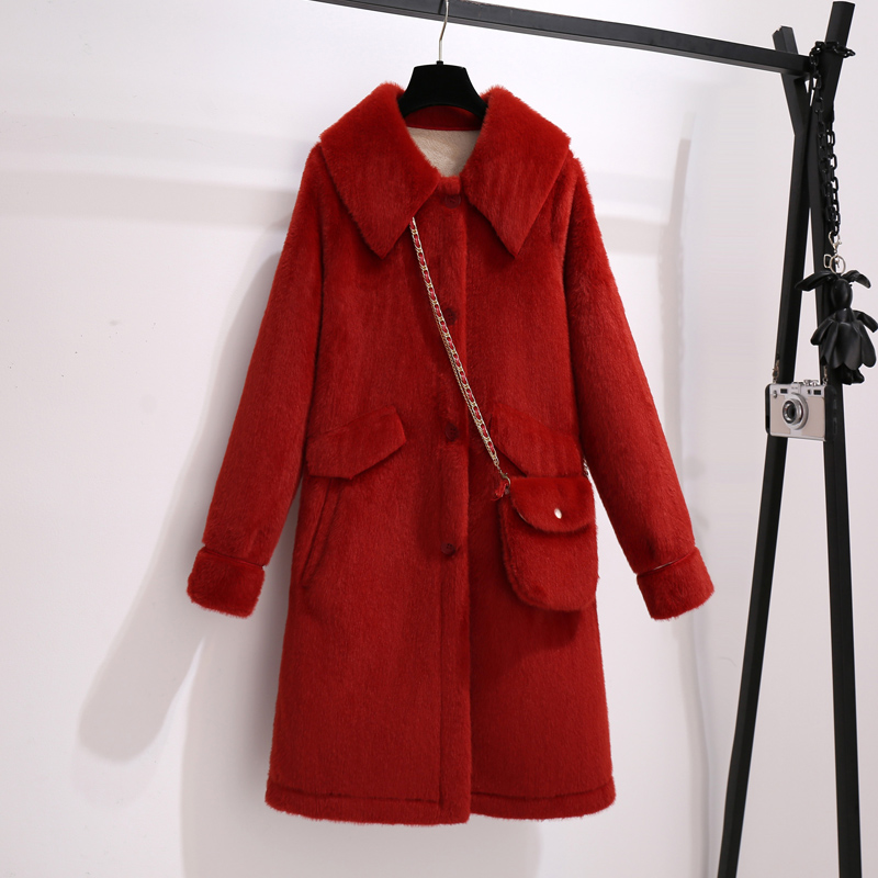 初黎旗舰店针织连衣裙两件套秋冬黑打底内搭新年女装高级感红色长裙毛衣裙子1