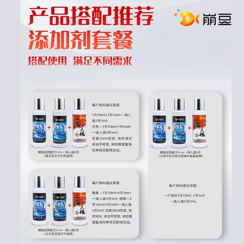 崩豆 鲤鱼成熟配方1-7号 刘赫楠推荐黑坑野钓饵料添加剂小药 配好 - 图0