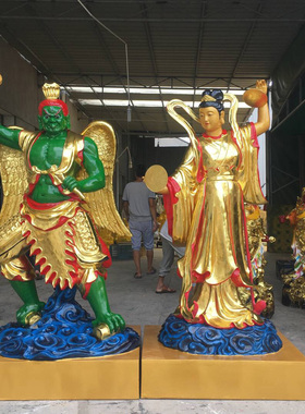 玻璃钢佛像中式客厅雷公电母