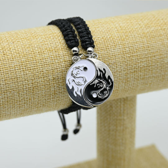 New Yin Yang Brothers Magnetic Bracelet Black and White Tai Chi