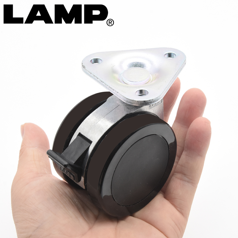 日本lamp蓝普重型家具脚轮万向轮载平板家具轮200KG转向轮带刹车 - 图2