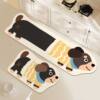Dachshund special-shaped kitchen absorbent floor mat diatom mud