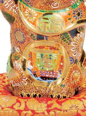 九谷烧盛日式陶瓷器招财猫摆件