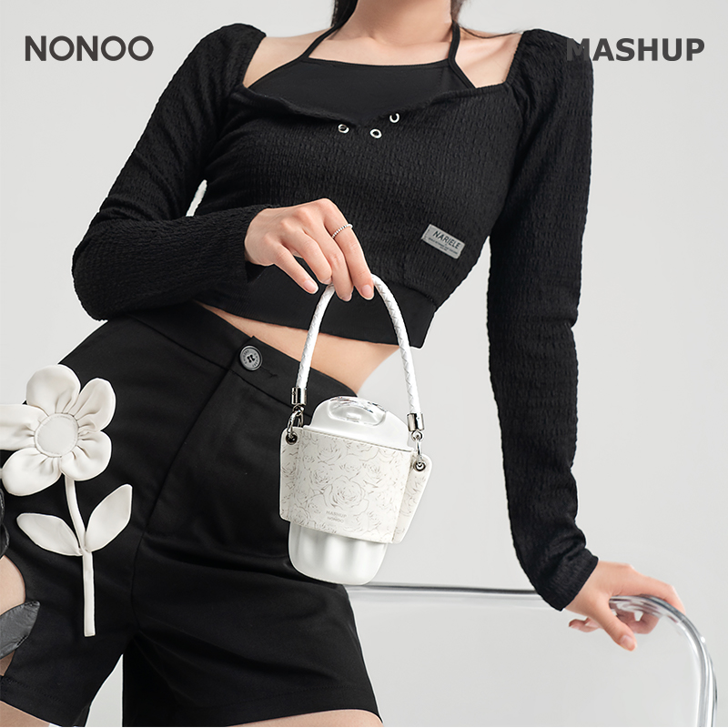 NONOO保温杯Hey Too咖啡杯女学生高颜值水杯子潮流ins带杯套杯带