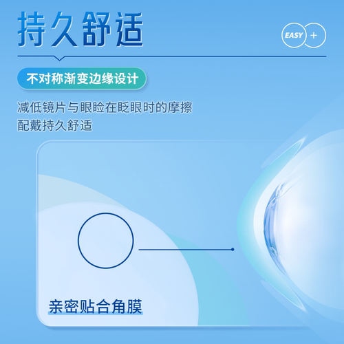 [买2赠2]博士伦清朗舒适月抛透明隐形近视眼镜水润进口官方旗舰店 - 图2
