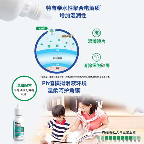 博士伦博视顿先进RGP硬性角膜塑形隐形眼镜OK镜润滑液 医院同款 - 图2