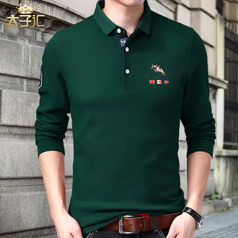 男装秋冬款潮牌男加厚长袖土polo衫 太子汇T恤