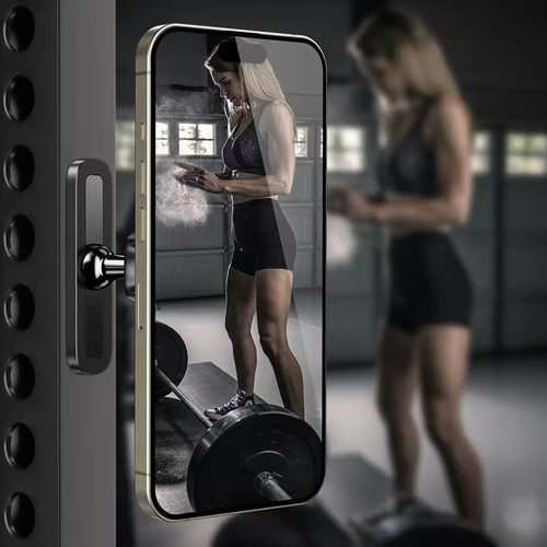 健身房磁吸手机支架双磁铁多功能旋转架Gym Magnetic Phone Mount - 图1