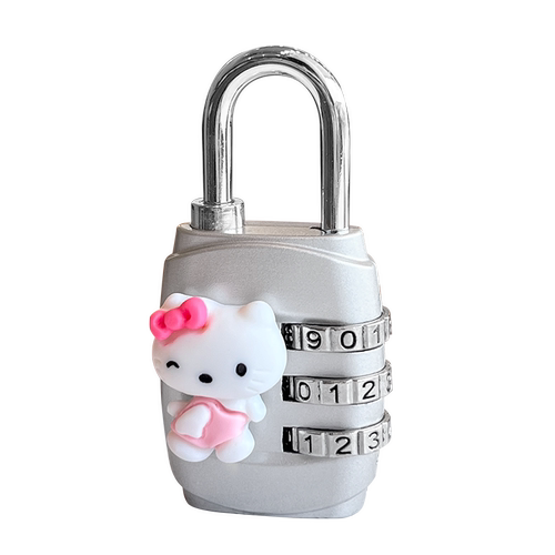 卡通密码锁防水防锈旅行箱锁可爱卡通学生宿舍柜子家用迷你密码锁 - 图3