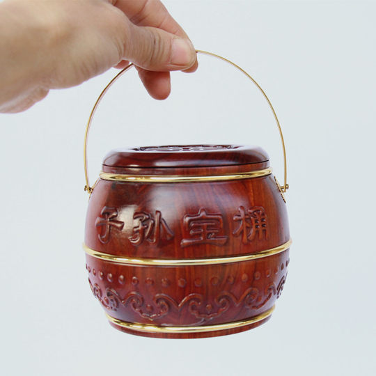 实木红木子孙桶红酸枝木雕单个子孙桶马桶婚庆结婚用品特大子孙桶