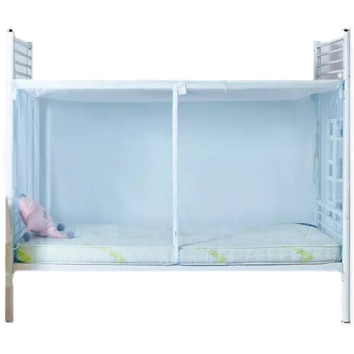 学生宿舍加密蚊帐0.9m单人床上下铺拉链网纱顶1m1.2m遮光床帘蚊帐 - 图3