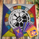 Mayan Calendar Tarot Cards Tablecloth Background Altar Ceremony