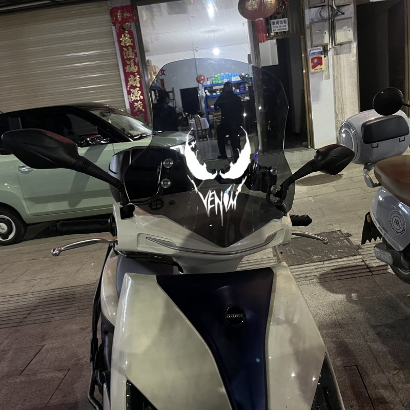 适用钱江劲150cc鸿150RS车头个性改装饰反光贴纸风挡拉花版画配件 - 图0