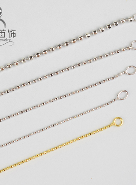 切面珠链女式银项链闪锁骨链