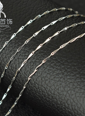 S925纯银瓜子链日韩饰品银项链无吊坠单链子配饰简约锁骨链配链女