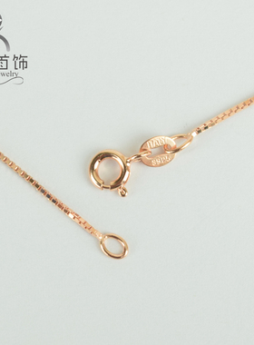 纯银日韩风短款镀18k彩金项链