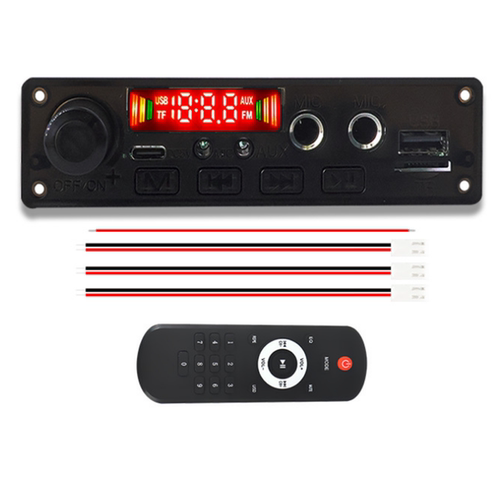 双声道蓝牙功放板2*10W双话筒可充电mp3解码板 立体声蓝牙模块 - 图3