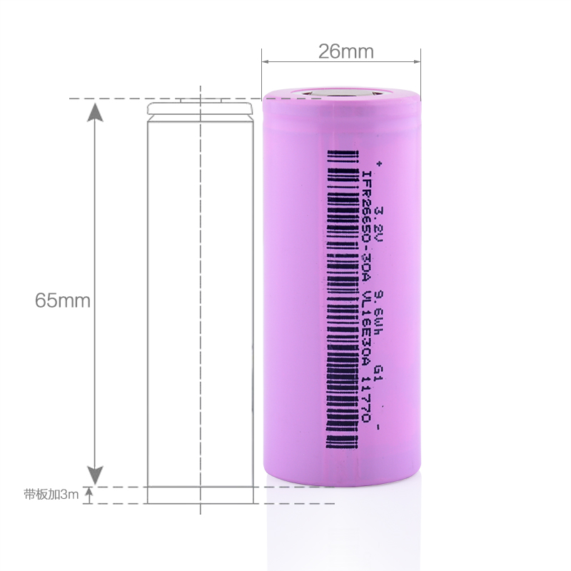 26650磷酸铁锂动力电池3.2V大容量5800毫安A品电芯可充电池组定制-图1