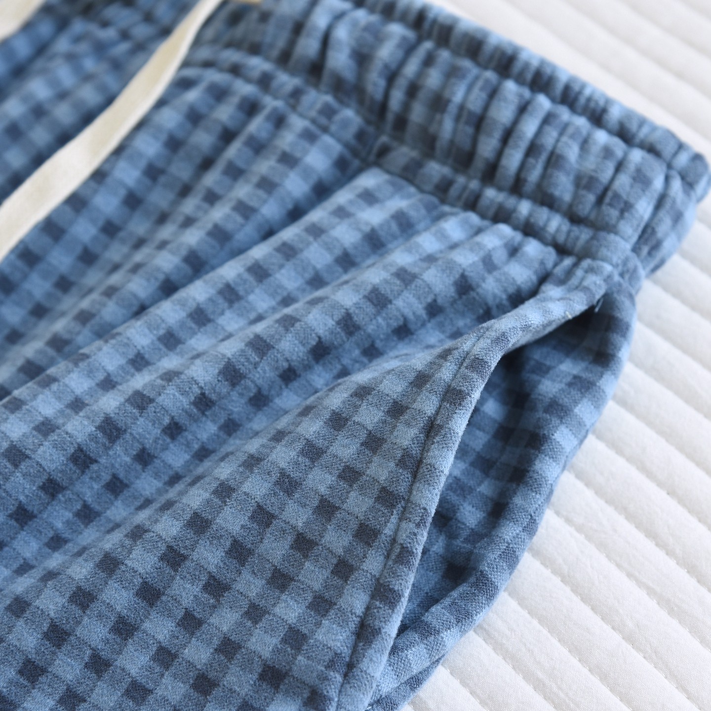 秋冬季睡裤男简约格子保暖德绒带口袋家居裤春秋季宽松直筒长裤,淘宝优惠券,粉丝福利购,淘宝优惠卷