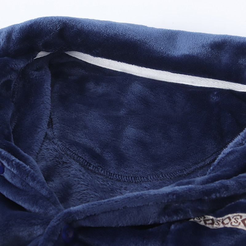 男士长袖冬季法兰绒睡衣上装男加厚加绒珊瑚绒开衫家居服上衣单件,淘宝优惠券,粉丝福利购,淘宝优惠卷