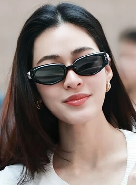 邝玲玲同款珠宝猫眼墨镜女复古百搭26新款高级感太阳眼镜防紫外线
