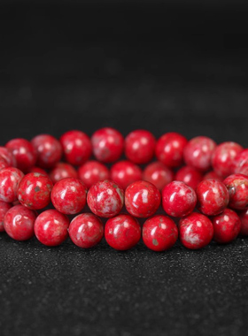 天然朱砂玉化原石血砂手链手串