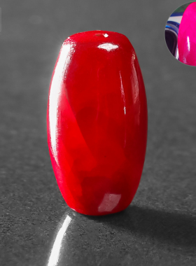 天然朱砂晶体软宝石全透吊坠