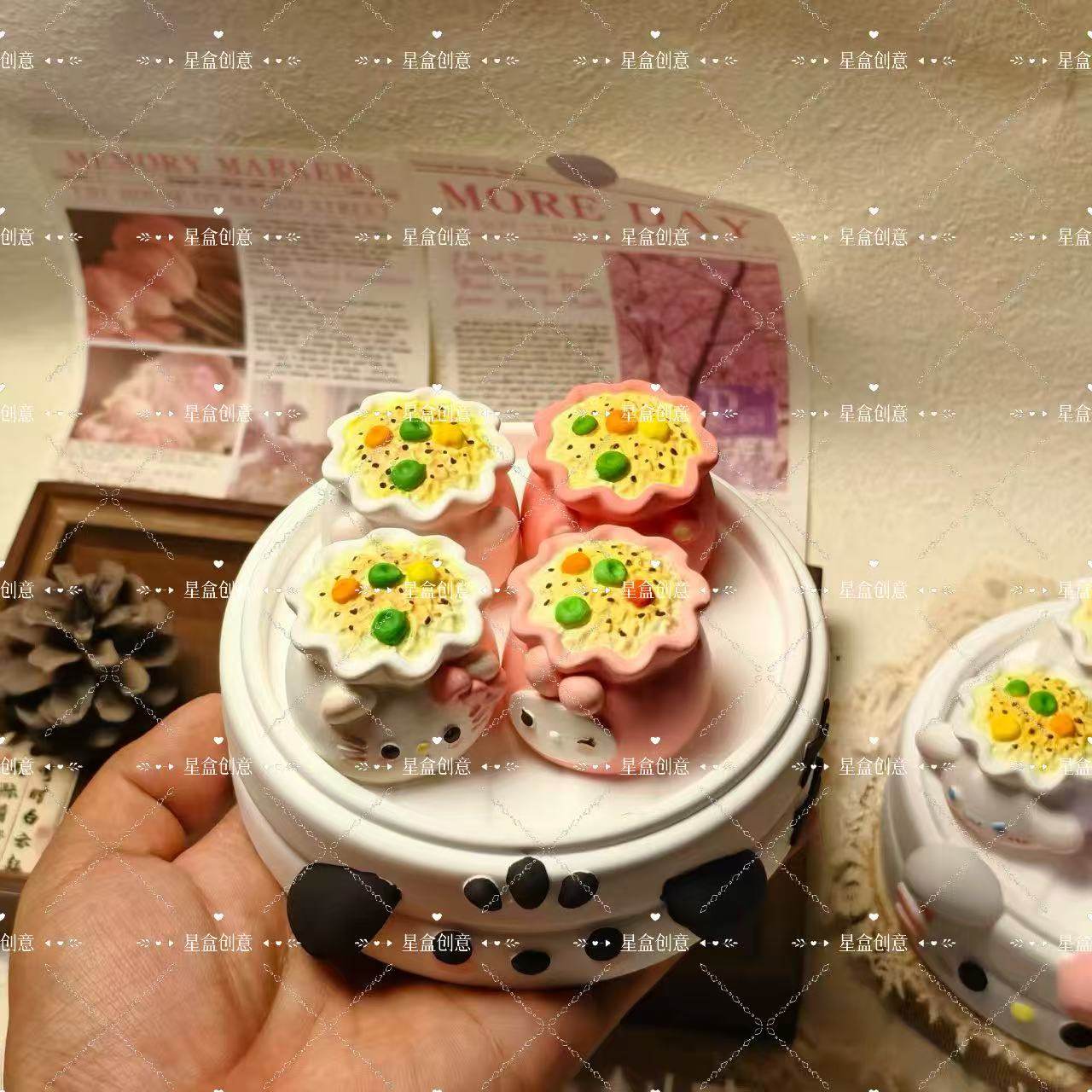 三丽鸥蒸笼石膏娃娃儿童玩具彩绘白模填色礼物小笼包烧麦大号蒸笼,淘宝优惠券,粉丝福利购,淘宝优惠卷