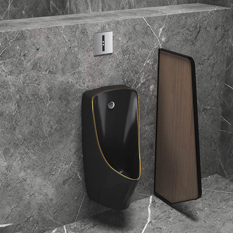 【补贴15％】科众黑色小便器感应挂墙式男士家用落地小便斗池陶瓷 - 图2