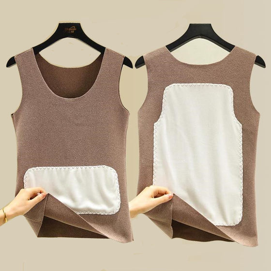 German Velvet Vest Women's Autumn and Winter Seamless Warm Suspender with Velvet Thickened Double-sided Velvet Cotton Large Size Bottoming Shirt