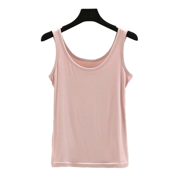 Modal suspender vest female summer thin pure color sleeveless bottoming shirt slimming penetrate simple inside