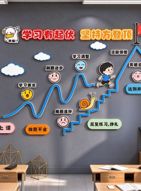 学习阶梯教室励志标语墙贴