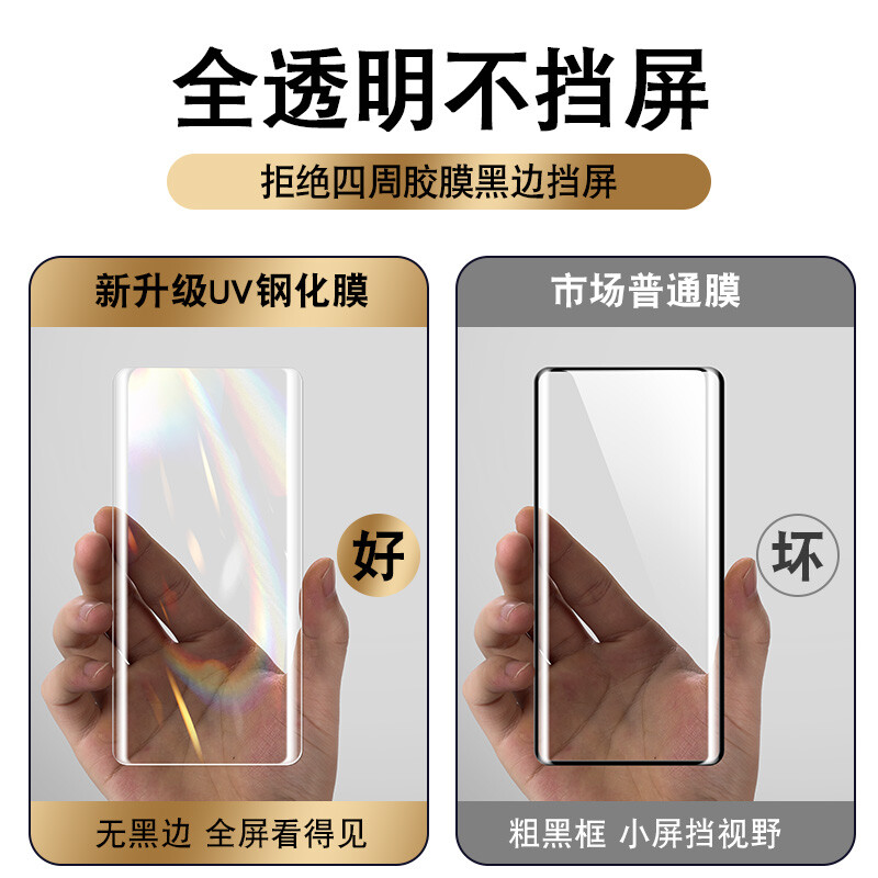 opporeno9钢化膜UV手机膜reno9pro防窥膜全屏覆盖抗蓝光pro+十oppo贴膜opopreno全胶曲屏保护防偷窥reon防摔 - 图1