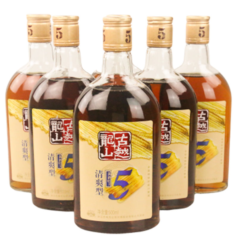 浙江绍兴黄酒古越龙山花雕酒五年半甜清爽型糯米酒500ml*6整箱装 - 图0