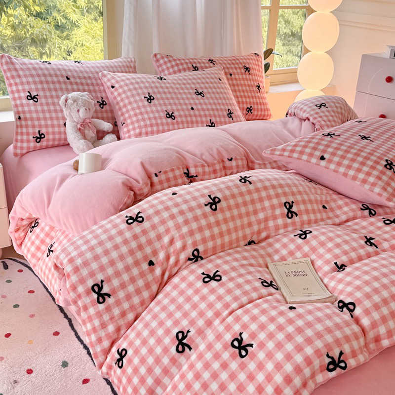 【限时放送暖冬福利!】A类双面加厚牛奶绒四件套防静电不掉毛 - 图0