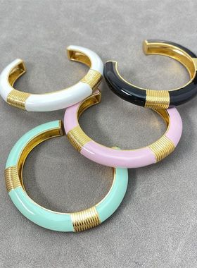 【K社制造】法式复古宽窄版个性手镯时尚气质轻奢精致手饰