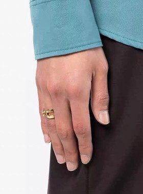 【K社制造】安全别针戒指复古开口可调节男女中性食指指环