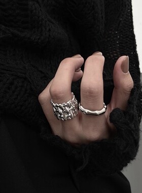 嘻哈编织对戒戒指情侣ABSAMBUSH