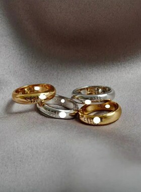 素圈指环 高级质感冷淡风极简百搭圈戒时髦精日常搭配戒指