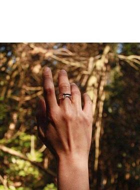 新款戒指开口简约欧美黄铜镀金戒指女精致精工