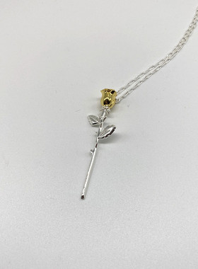 轻奢925银银毛衣小众吊坠项链